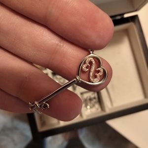 Open Heart Key Necklace